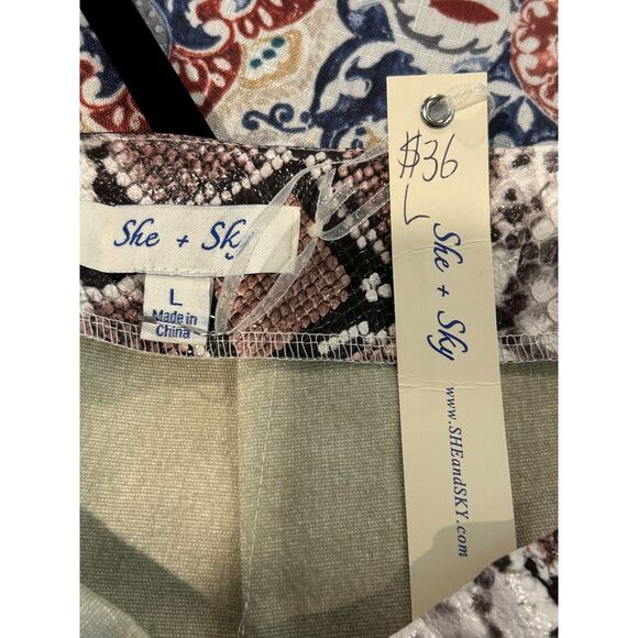 She & Sky Snakeskin Print Mini Skirt - Size Large - NWT - Picture 4 of 4